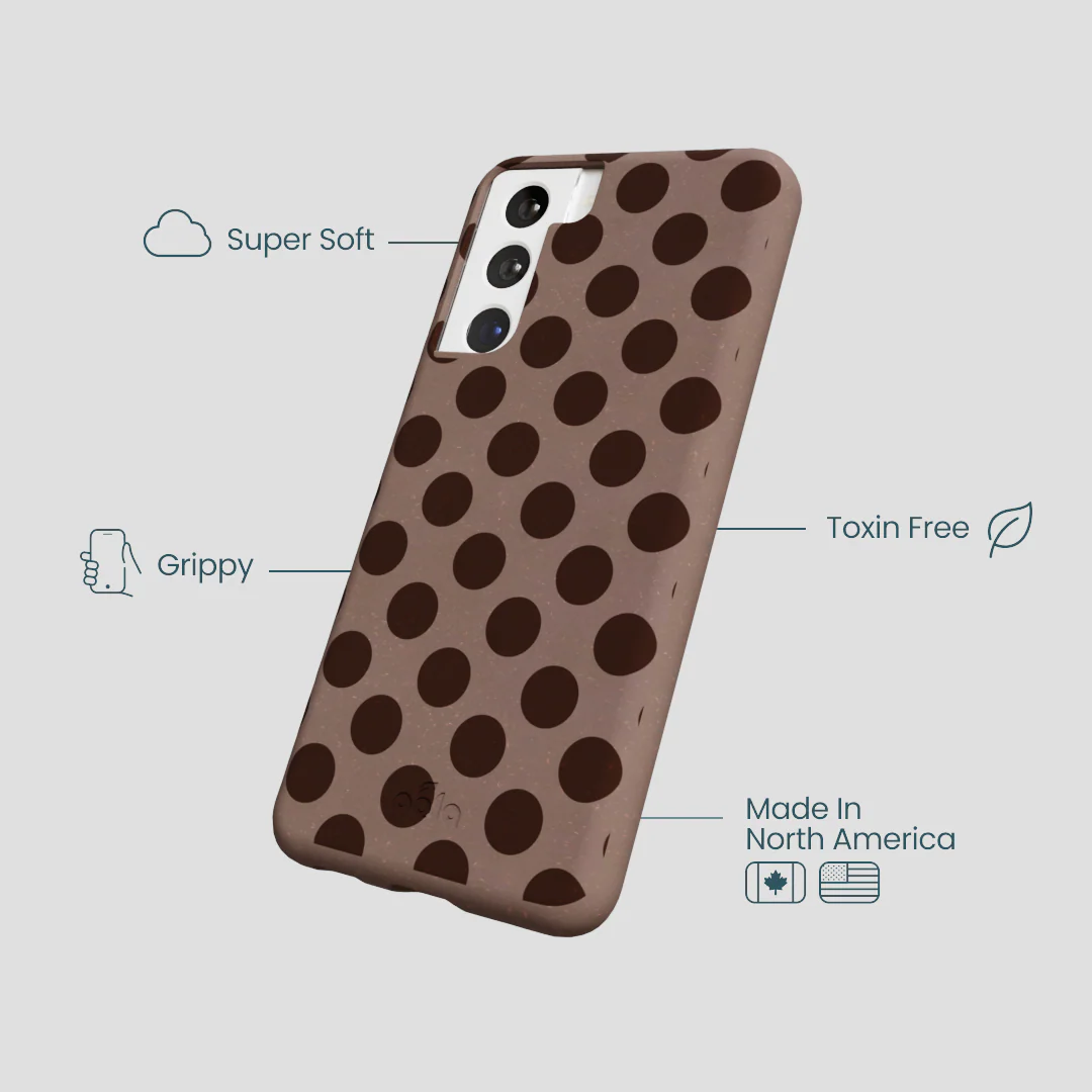 Chocolate Brown Cocoa Sprinkle Samsung Galaxy S22 Case - Image 4