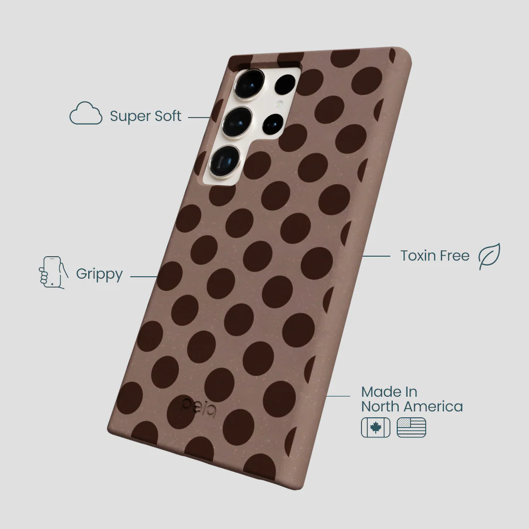 Chocolate Brown Cocoa Sprinkle Samsung Galaxy S24 Ultra Case - Image 4
