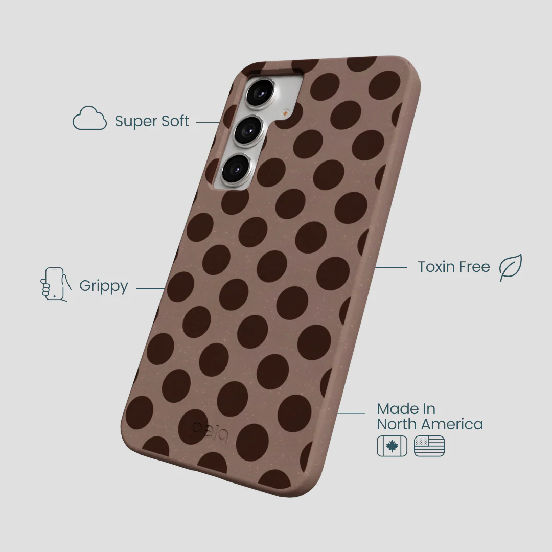 Chocolate Brown Cocoa Sprinkle Samsung Galaxy S25+(Plus) Case - Image 4
