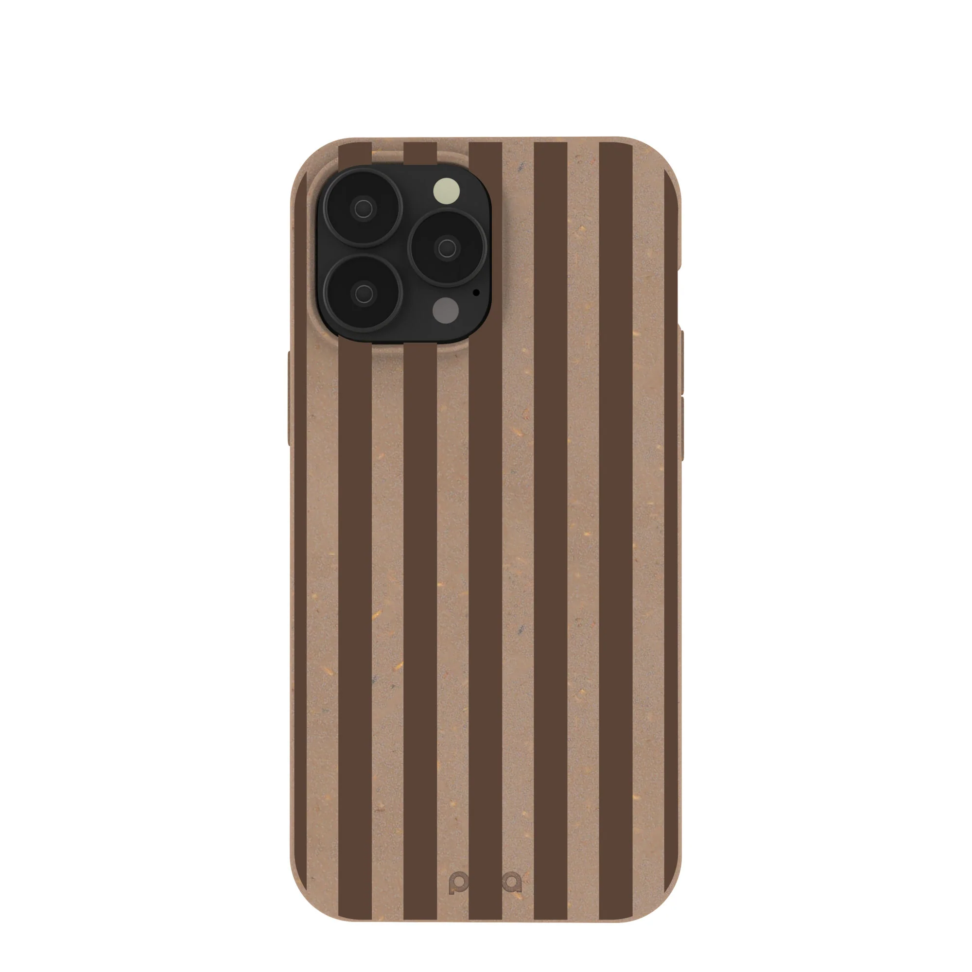 Chocolate Brown Cocoa Stripes iPhone 13 Pro Max Case