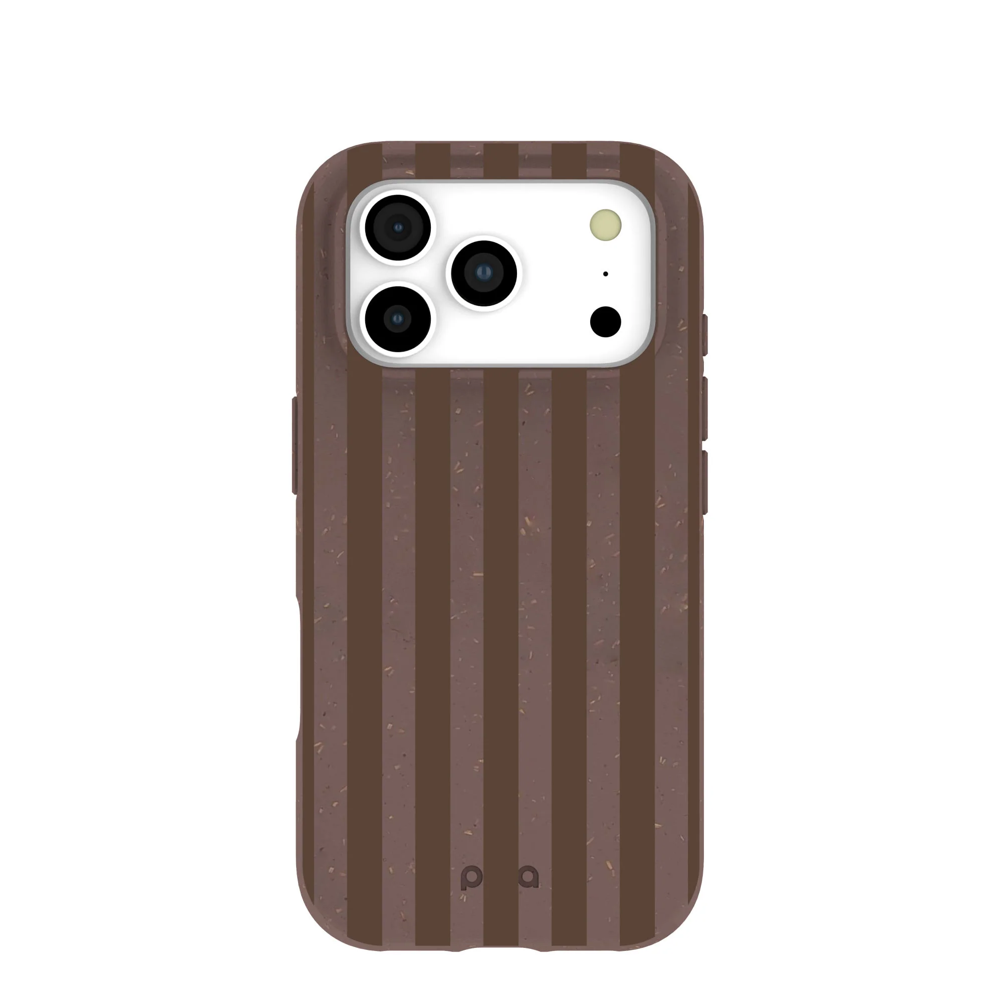 Chocolate Brown Cocoa Stripes iPhone 17 Pro Case