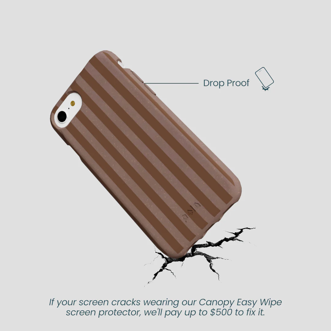 Chocolate Brown Cocoa Stripes iPhone 6/6s/7/8/SE Case - Image 5