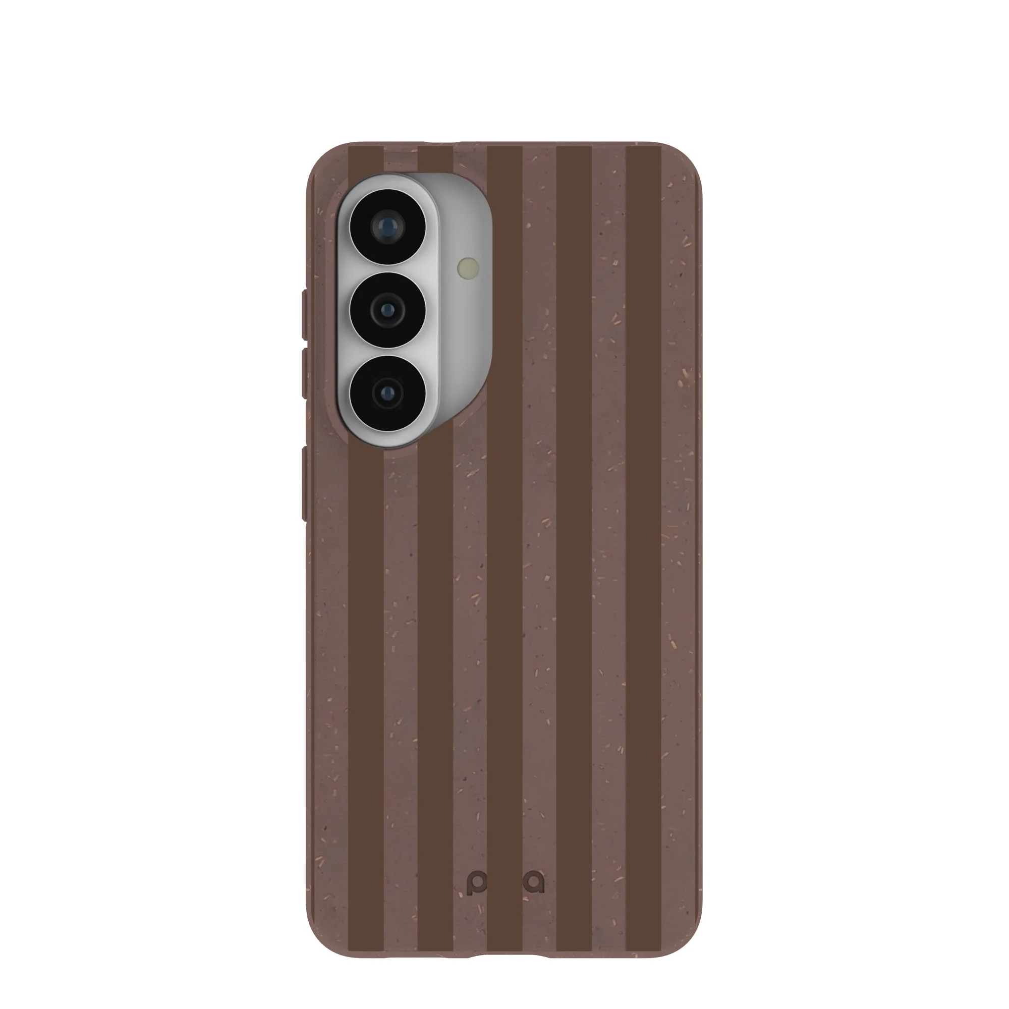 Chocolate Brown Cocoa Stripes Samsung Galaxy S26 Case
