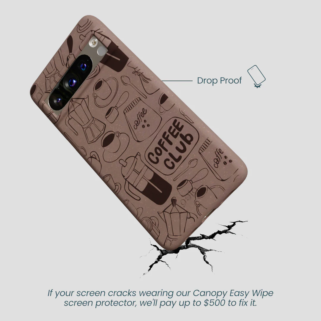 Chocolate Brown Coffee Club Google Pixel 8 Pro Case - Image 5