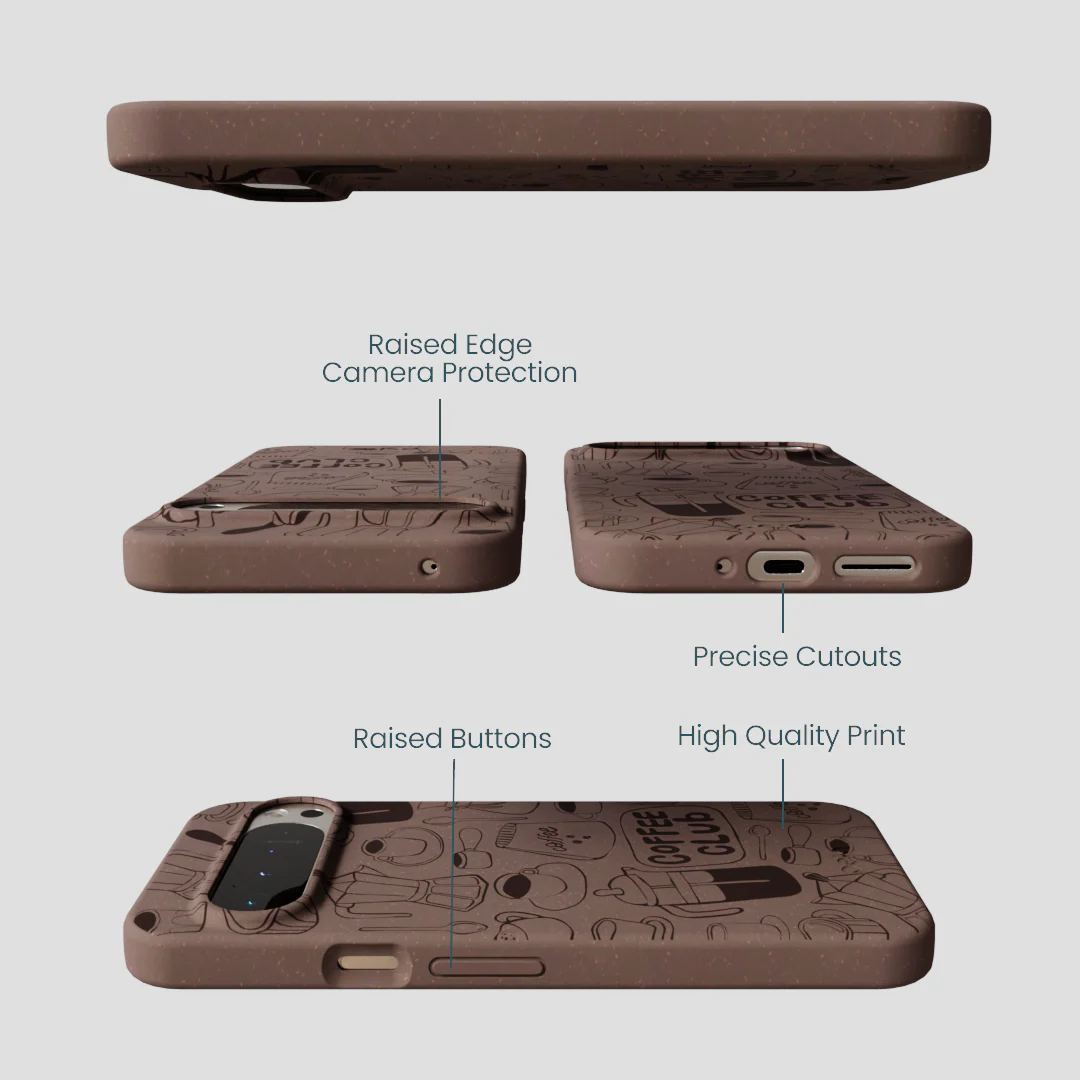 Chocolate Brown Coffee Club Google Pixel 9 Pro XL Case - Image 3