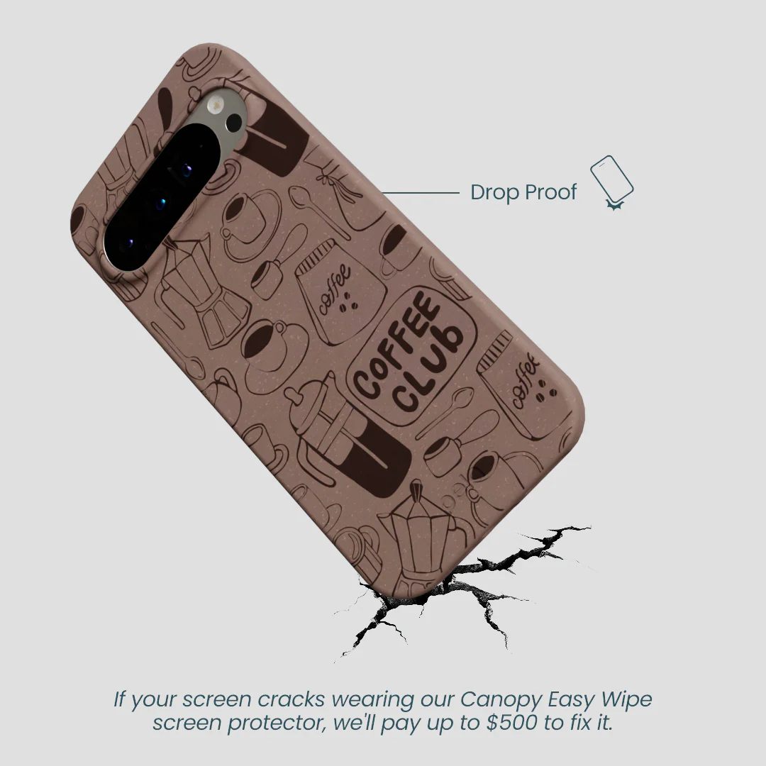 Chocolate Brown Coffee Club Google Pixel 9 Pro XL Case - Image 5