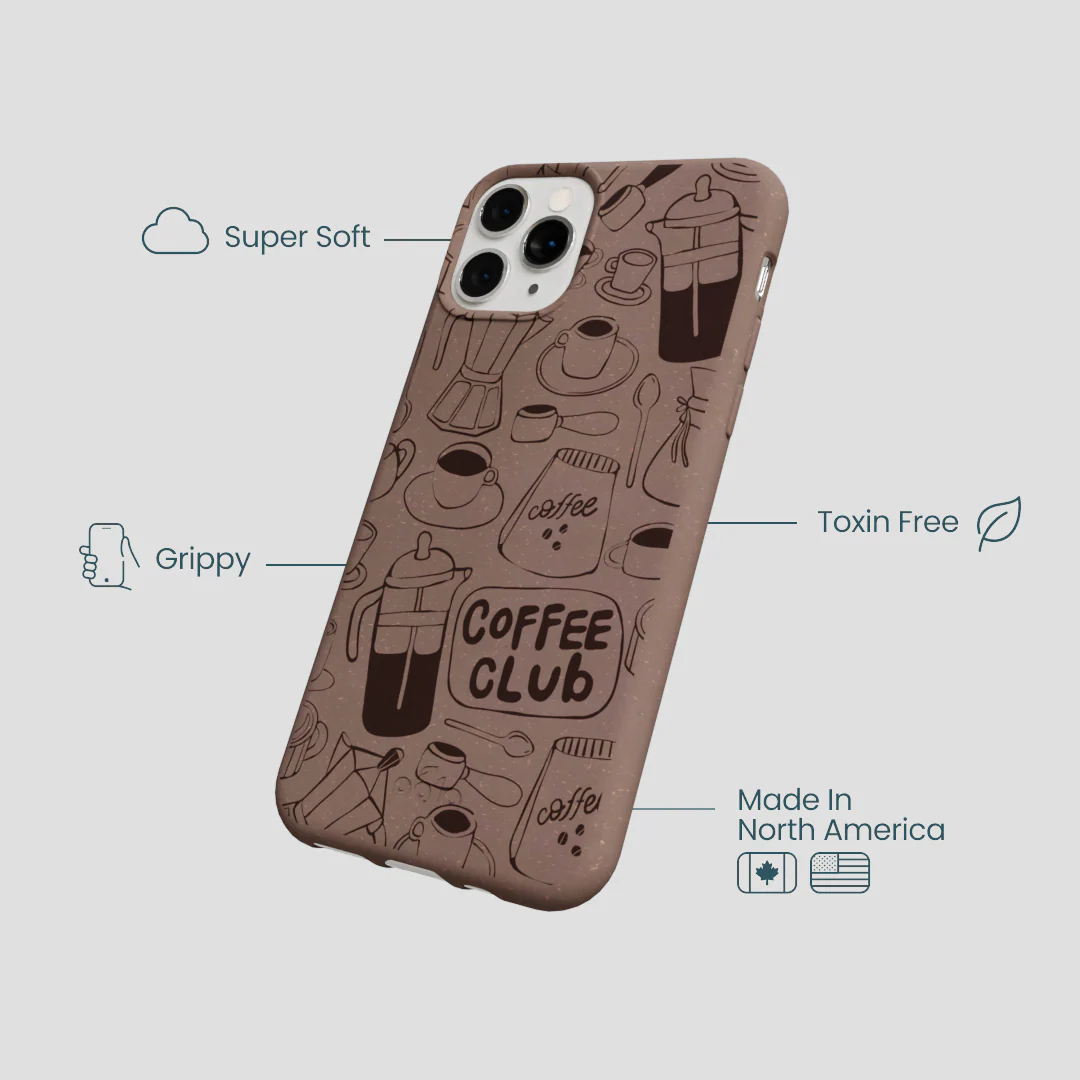 Chocolate Brown Coffee Club iPhone 11 Pro Case - Image 4