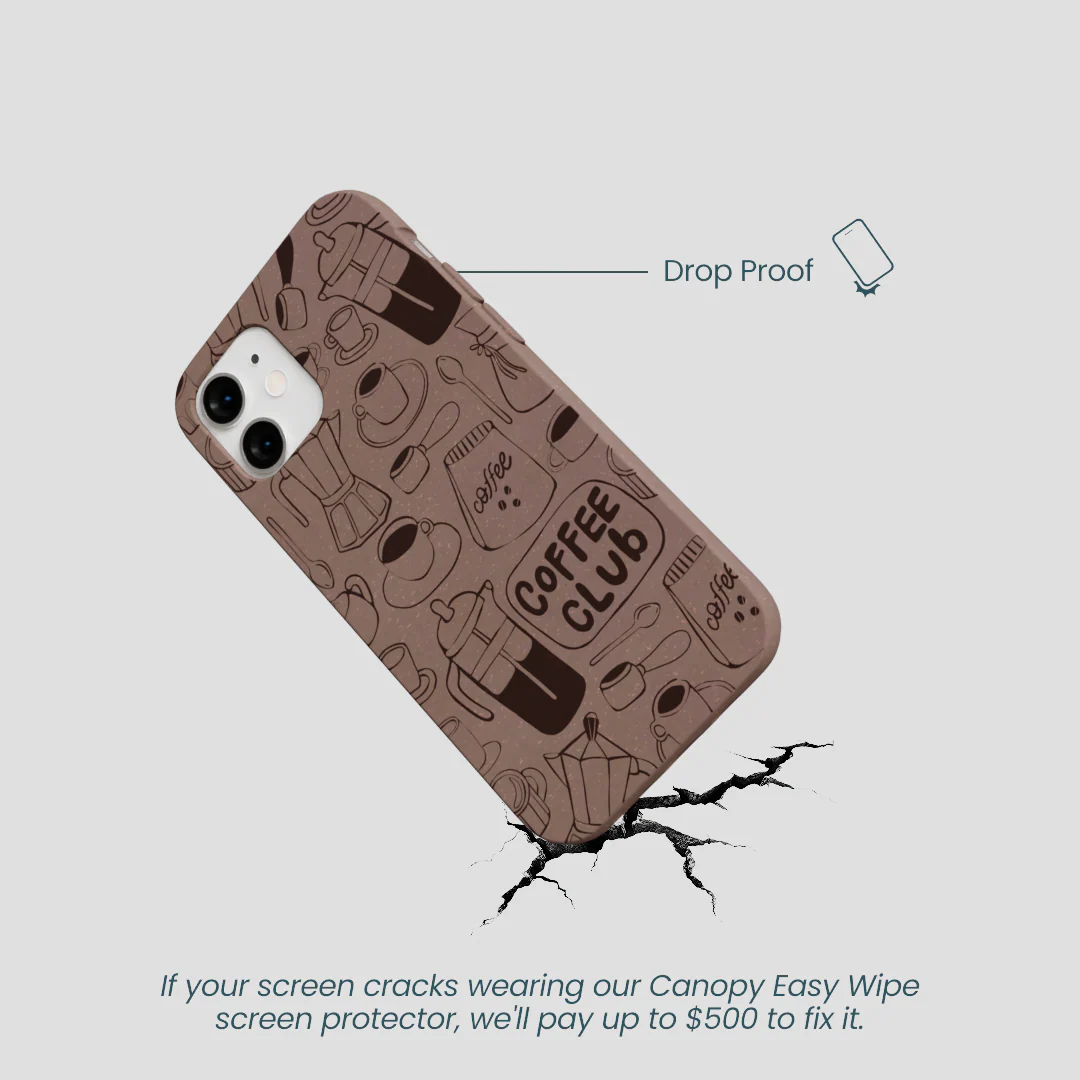 Chocolate Brown Coffee Club iPhone 12 Mini Case - Image 5