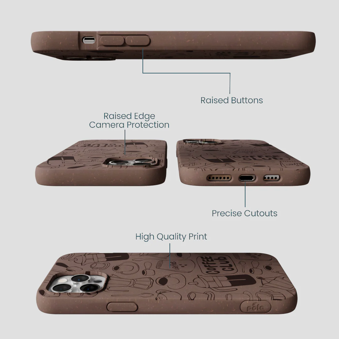 Chocolate Brown Coffee Club iPhone 12 Pro Max Case - Image 3