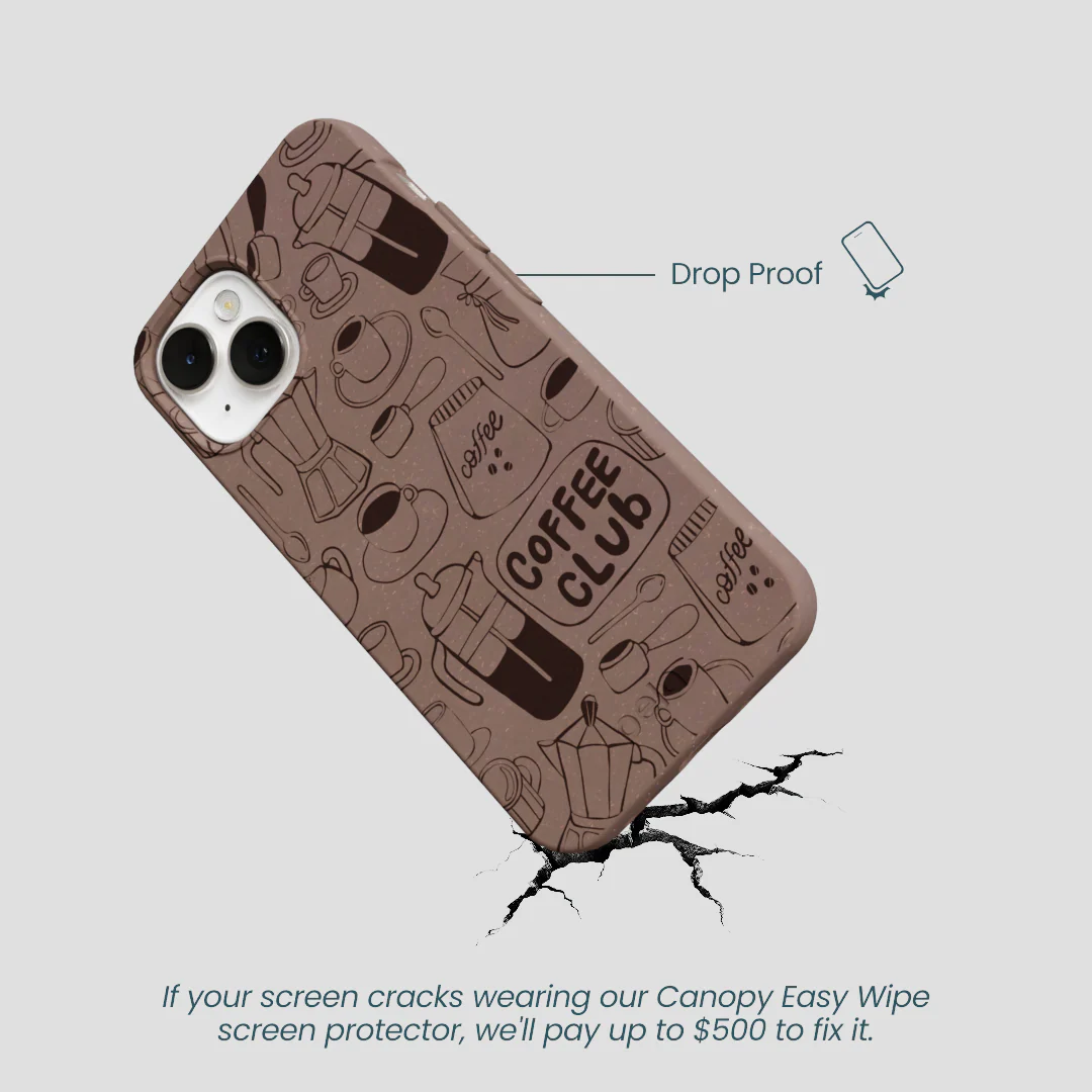 Chocolate Brown Coffee Club iPhone 13 Case - Image 5