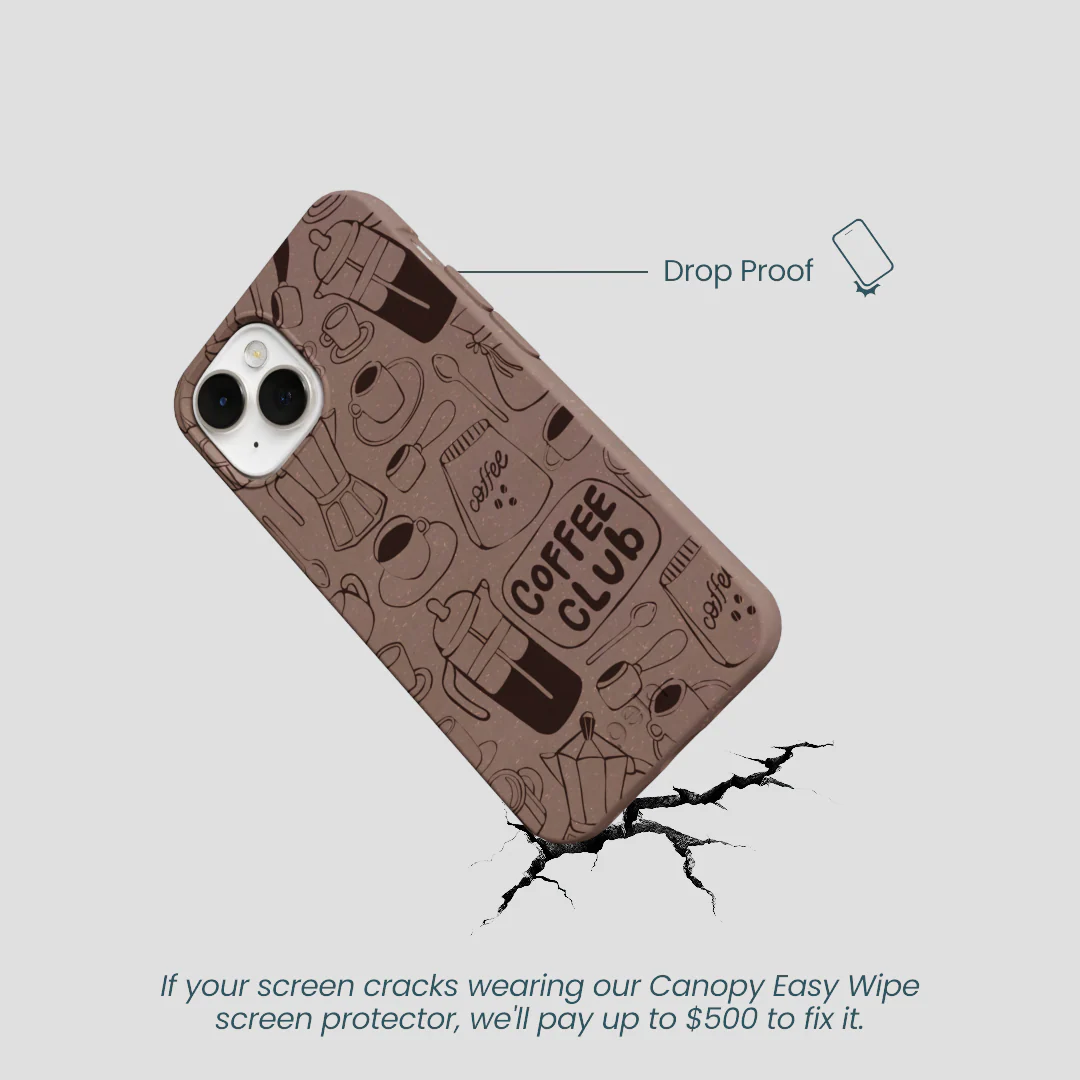 Chocolate Brown Coffee Club iPhone 13 Mini Case - Image 5