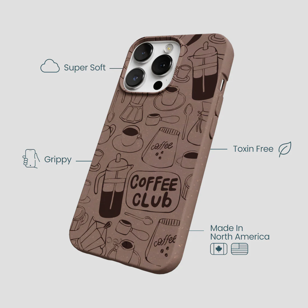 Chocolate Brown Coffee Club iPhone 13 Pro Max Case - Image 4
