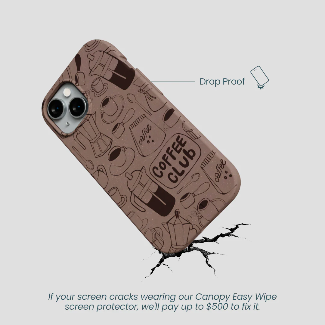 Chocolate Brown Coffee Club iPhone 14 Case - Image 5