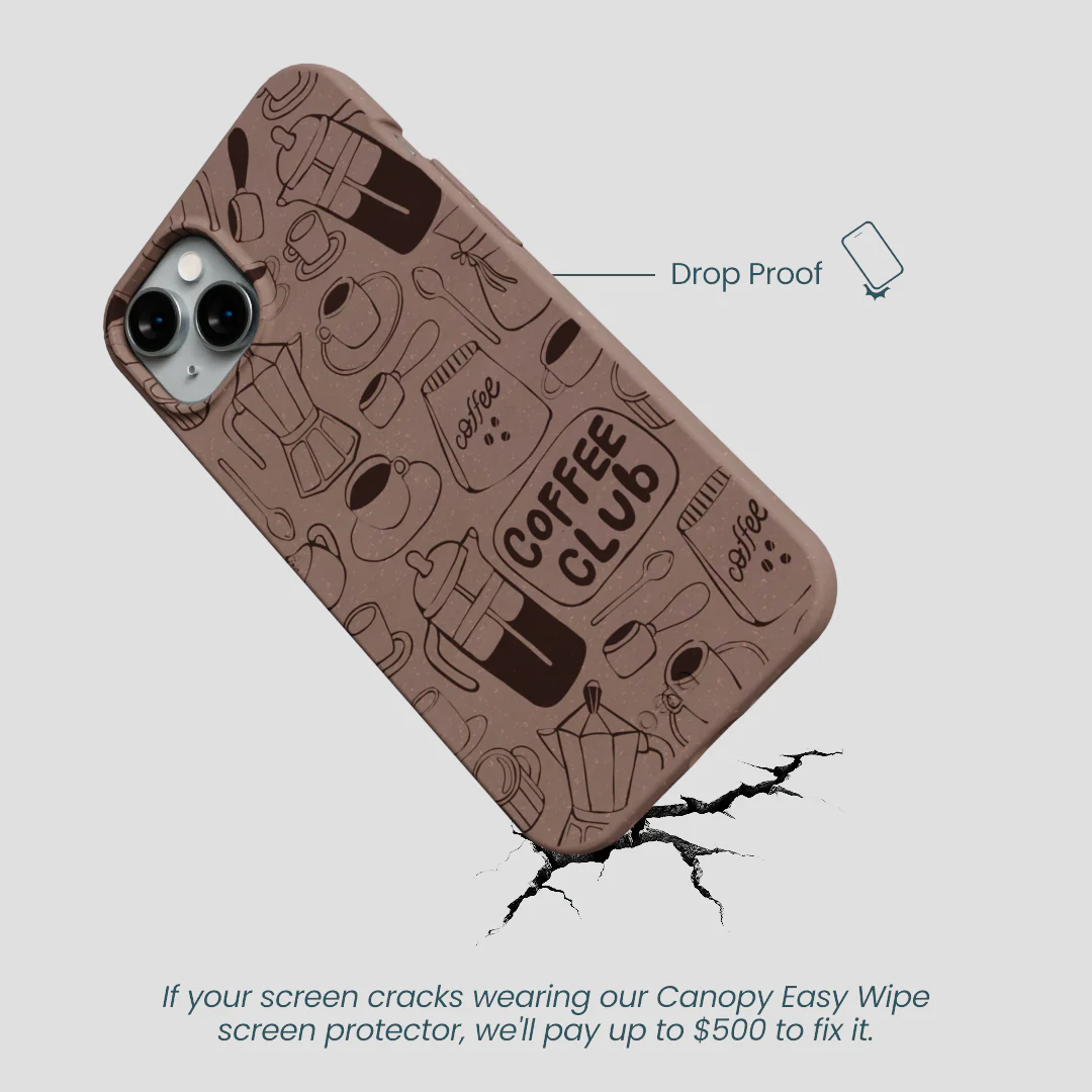 Chocolate Brown Coffee Club iPhone 14 Plus Case - Image 5