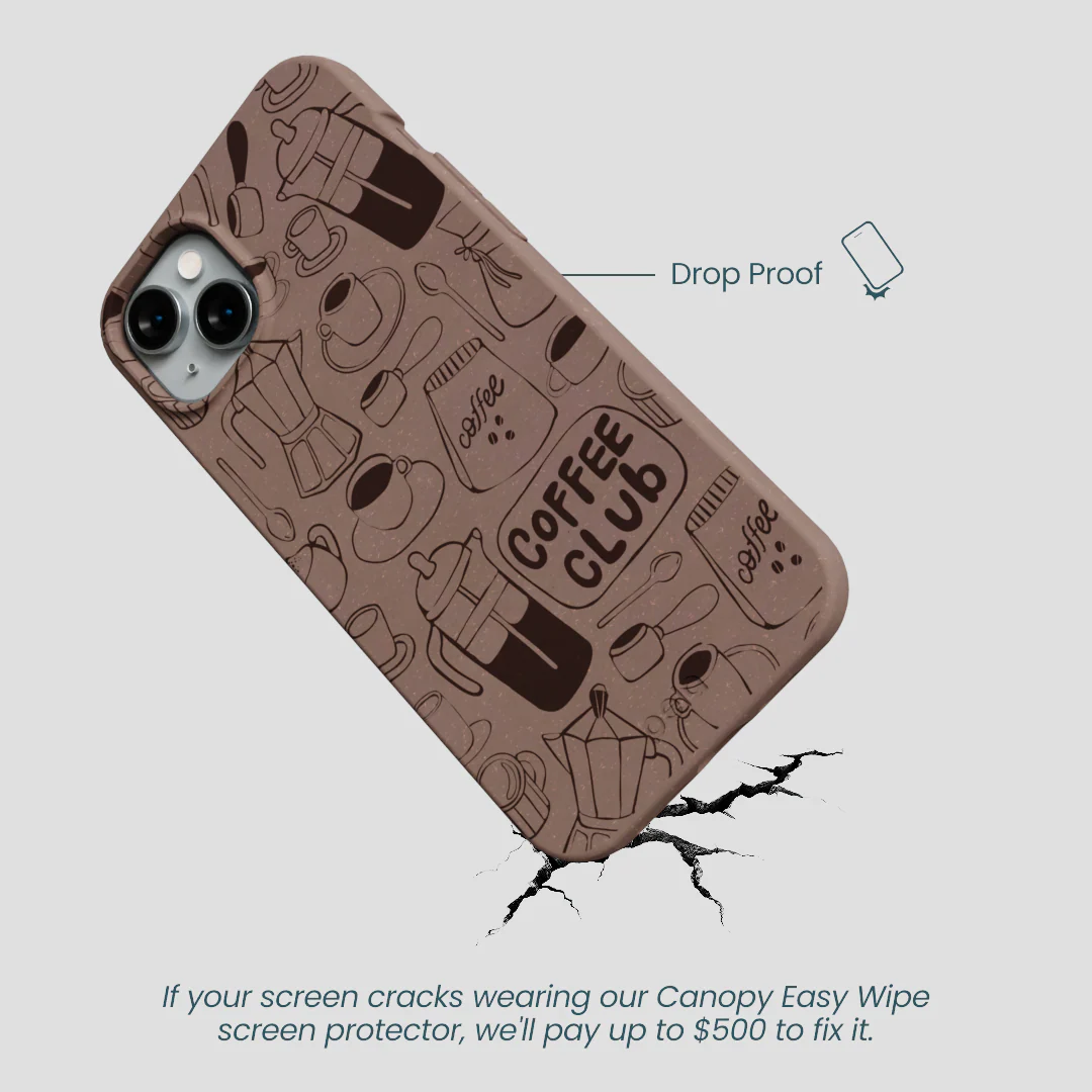 Chocolate Brown Coffee Club iPhone 15 Plus Case - Image 5