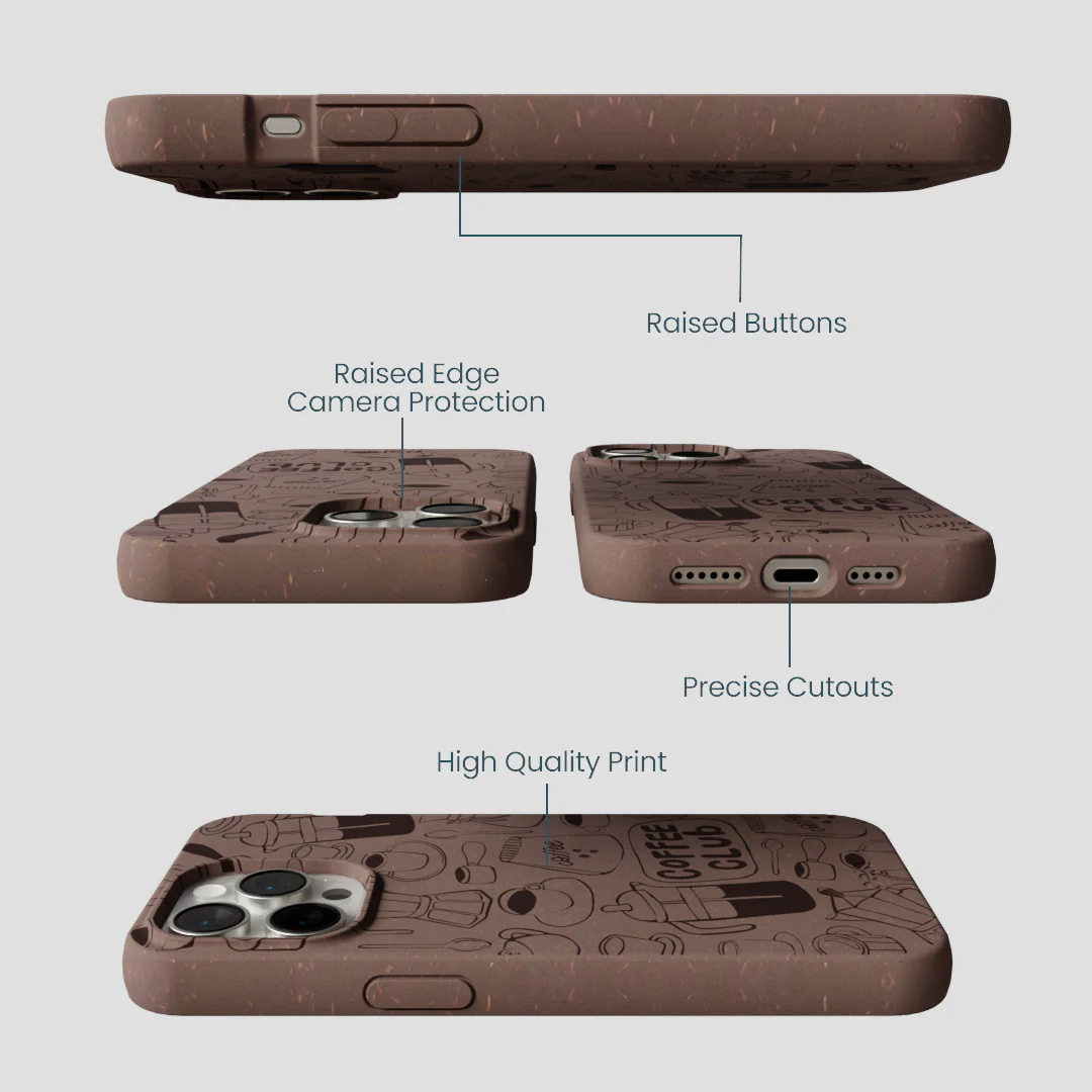 Chocolate Brown Coffee Club iPhone 15 Pro Max Case - Image 3