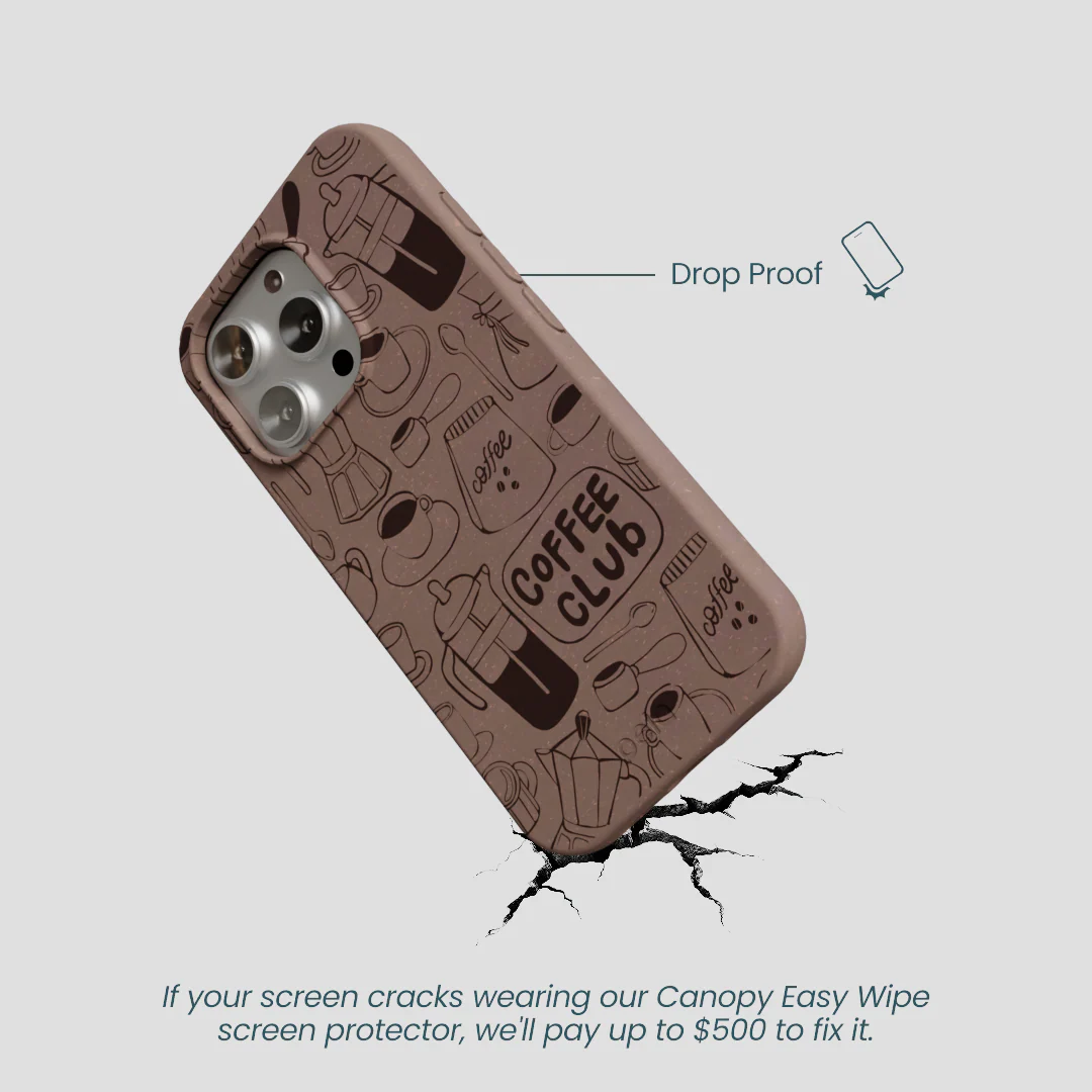 Chocolate Brown Coffee Club iPhone 16 Pro Case - Image 5