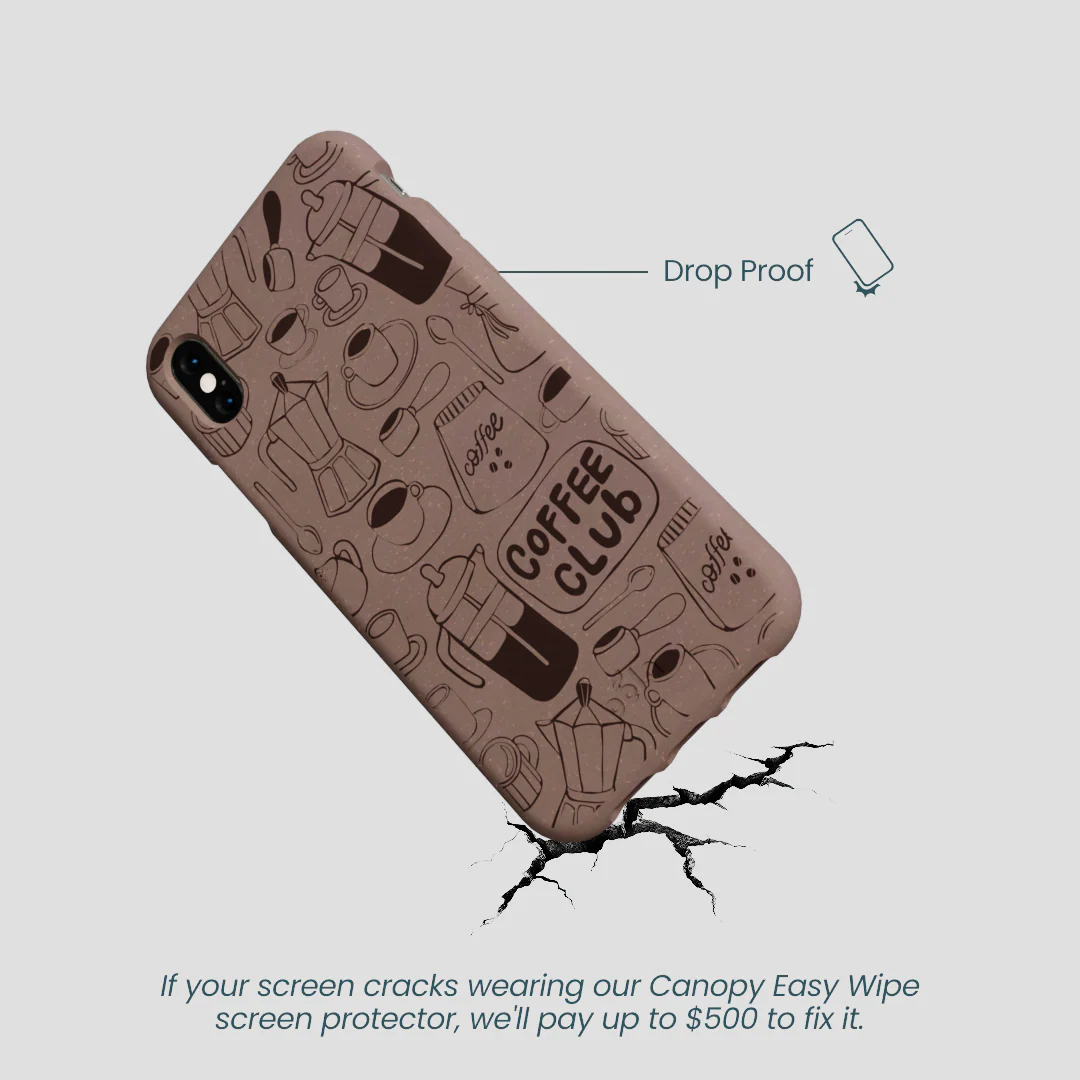 Chocolate Brown Coffee Club iPhone XR Case - Image 5