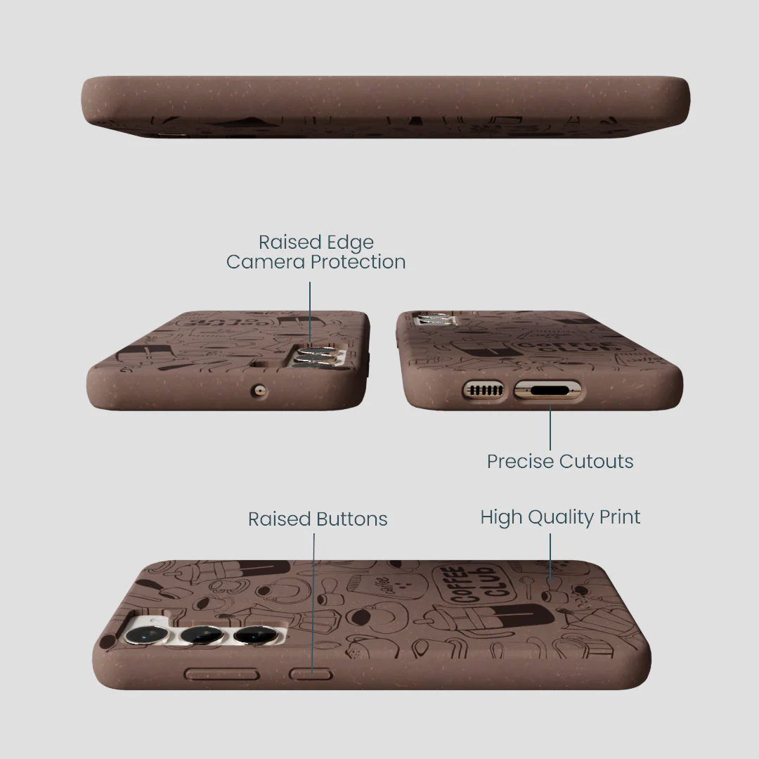 Chocolate Brown Coffee Club Samsung Galaxy S23+(Plus) Case - Image 3