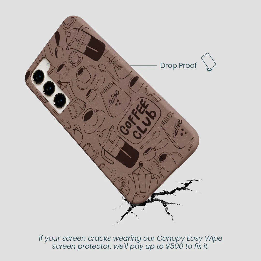 Chocolate Brown Coffee Club Samsung Galaxy S23+(Plus) Case - Image 5