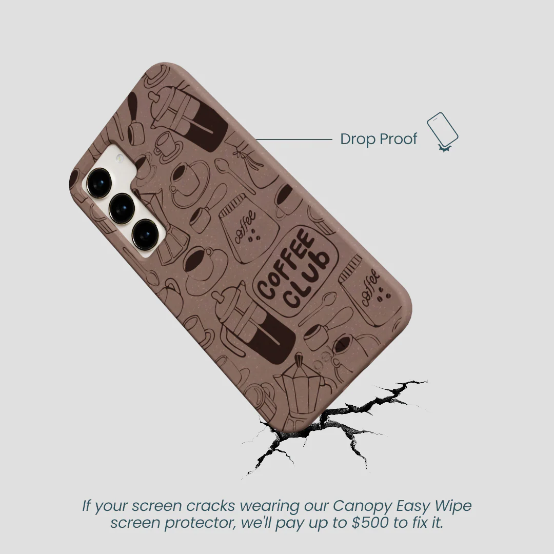 Chocolate Brown Coffee Club Samsung Galaxy S24 Case - Image 5