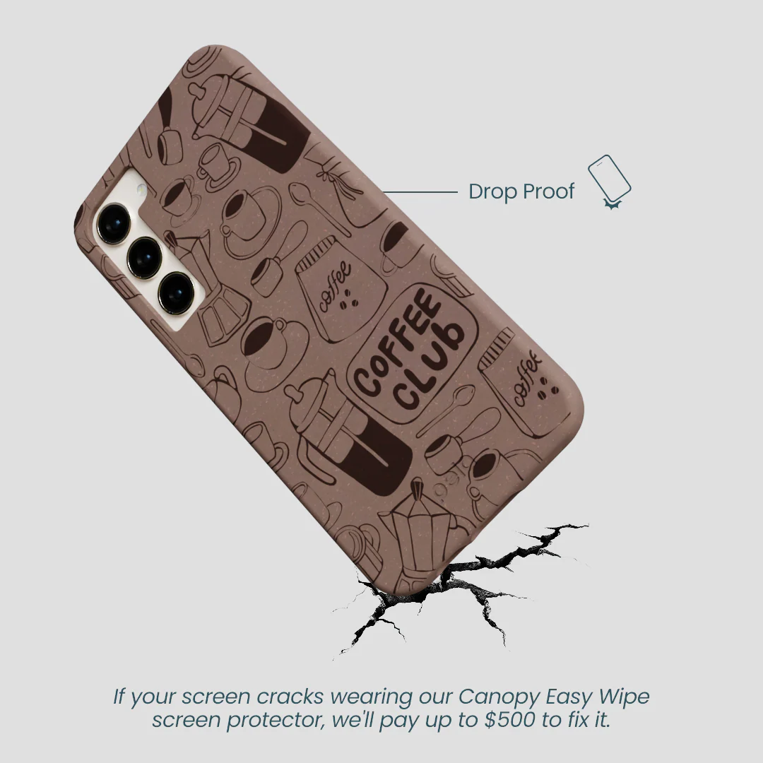 Chocolate Brown Coffee Club Samsung Galaxy S24+(Plus) Case - Image 5