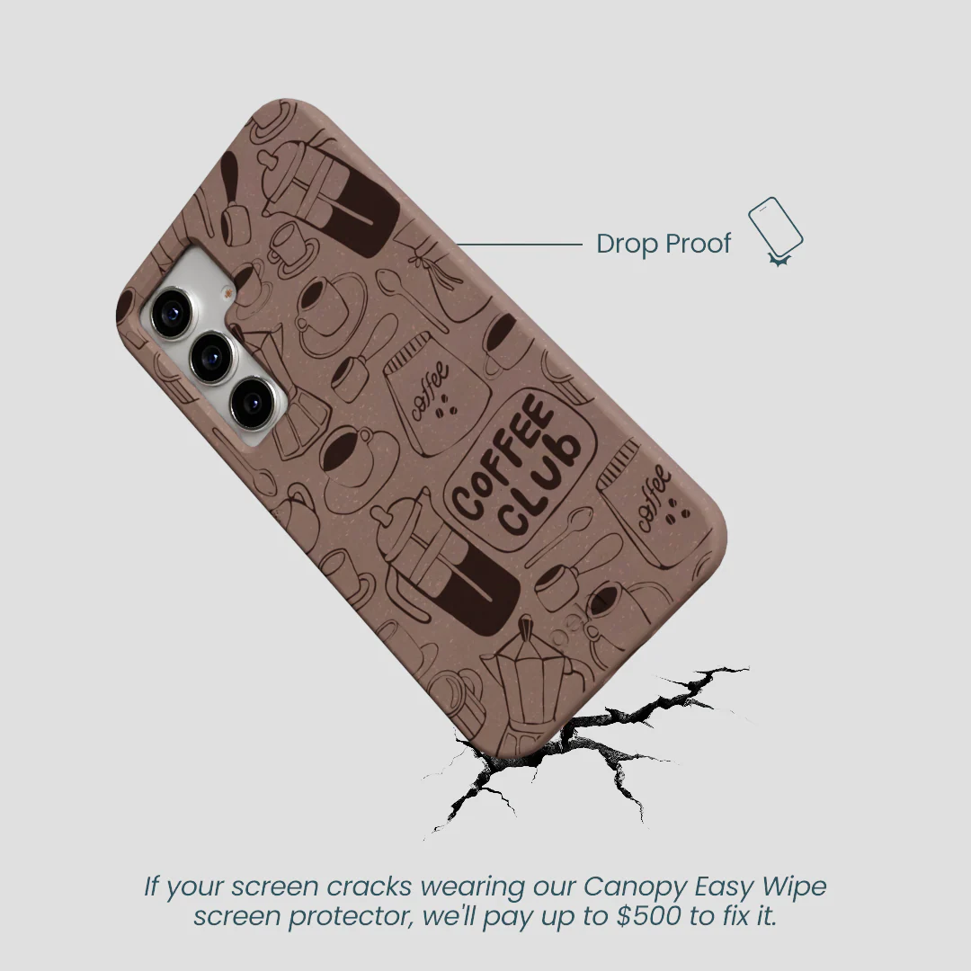Chocolate Brown Coffee Club Samsung Galaxy S25 Case - Image 5