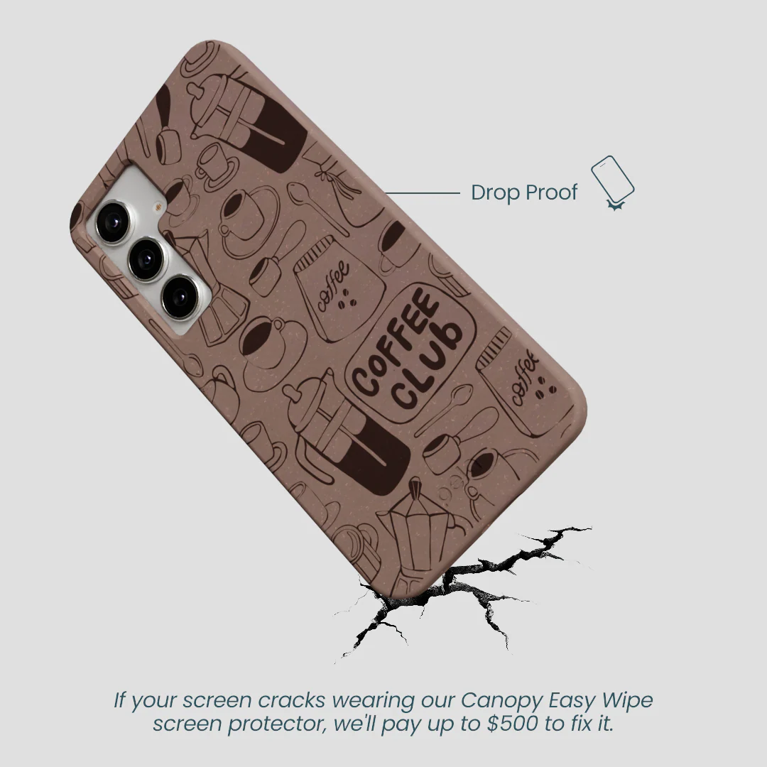 Chocolate Brown Coffee Club Samsung Galaxy S25+(Plus) Case - Image 5