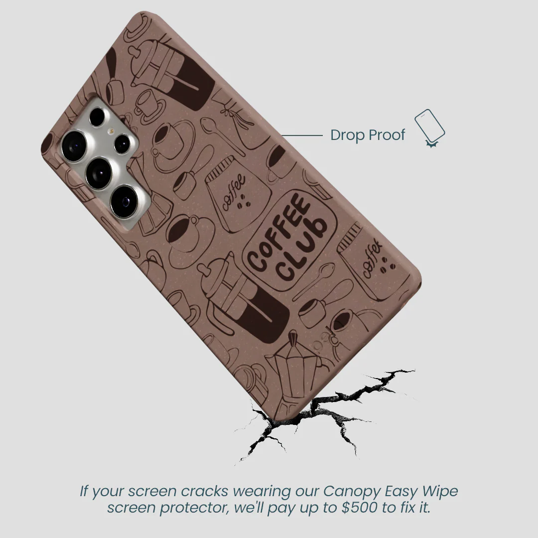 Chocolate Brown Coffee Club Samsung Galaxy S25 Ultra Case - Image 5