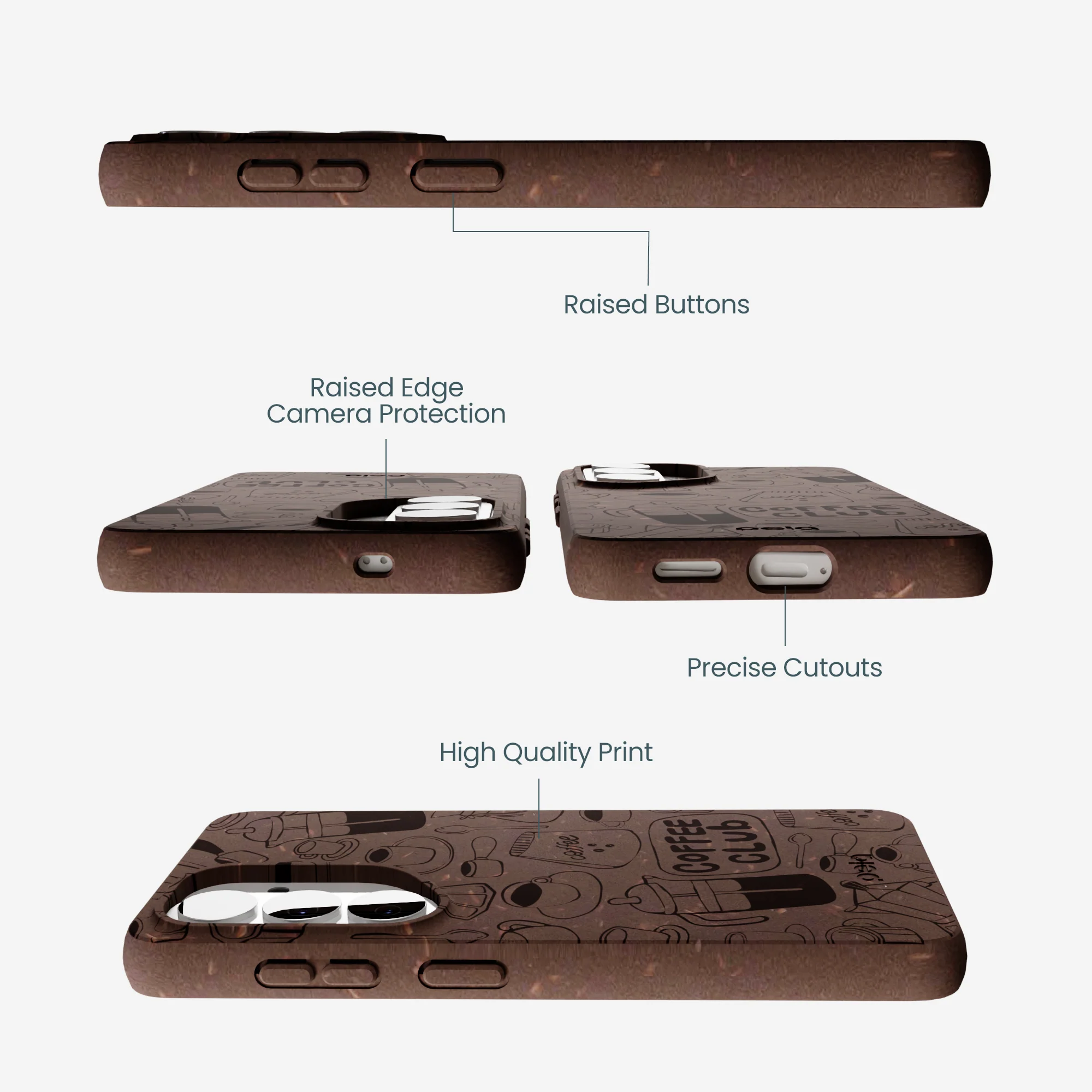 Chocolate Brown Coffee Club Samsung Galaxy S26 Case - Image 3