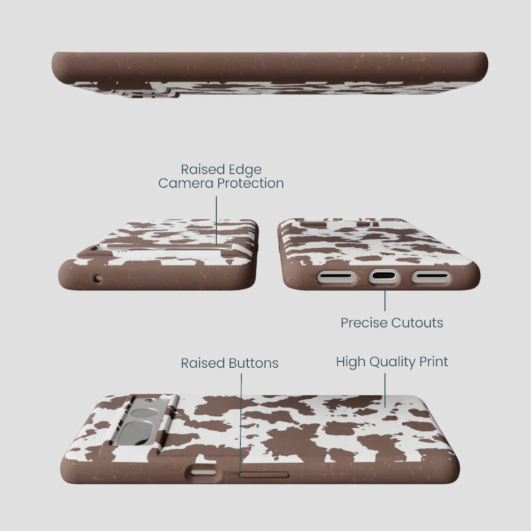 Chocolate Brown Cow Couture Google Pixel 7 Pro Case - Image 3