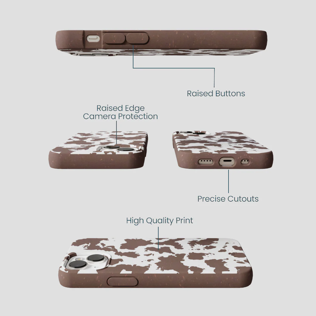 Chocolate Brown Cow Couture iPhone 13 Mini Case - Image 3
