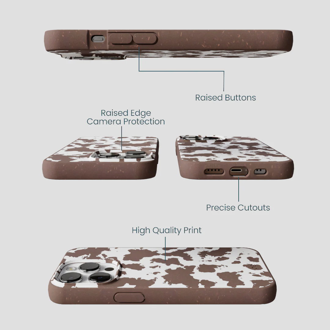 Chocolate Brown Cow Couture iPhone 13 Pro Case - Image 3