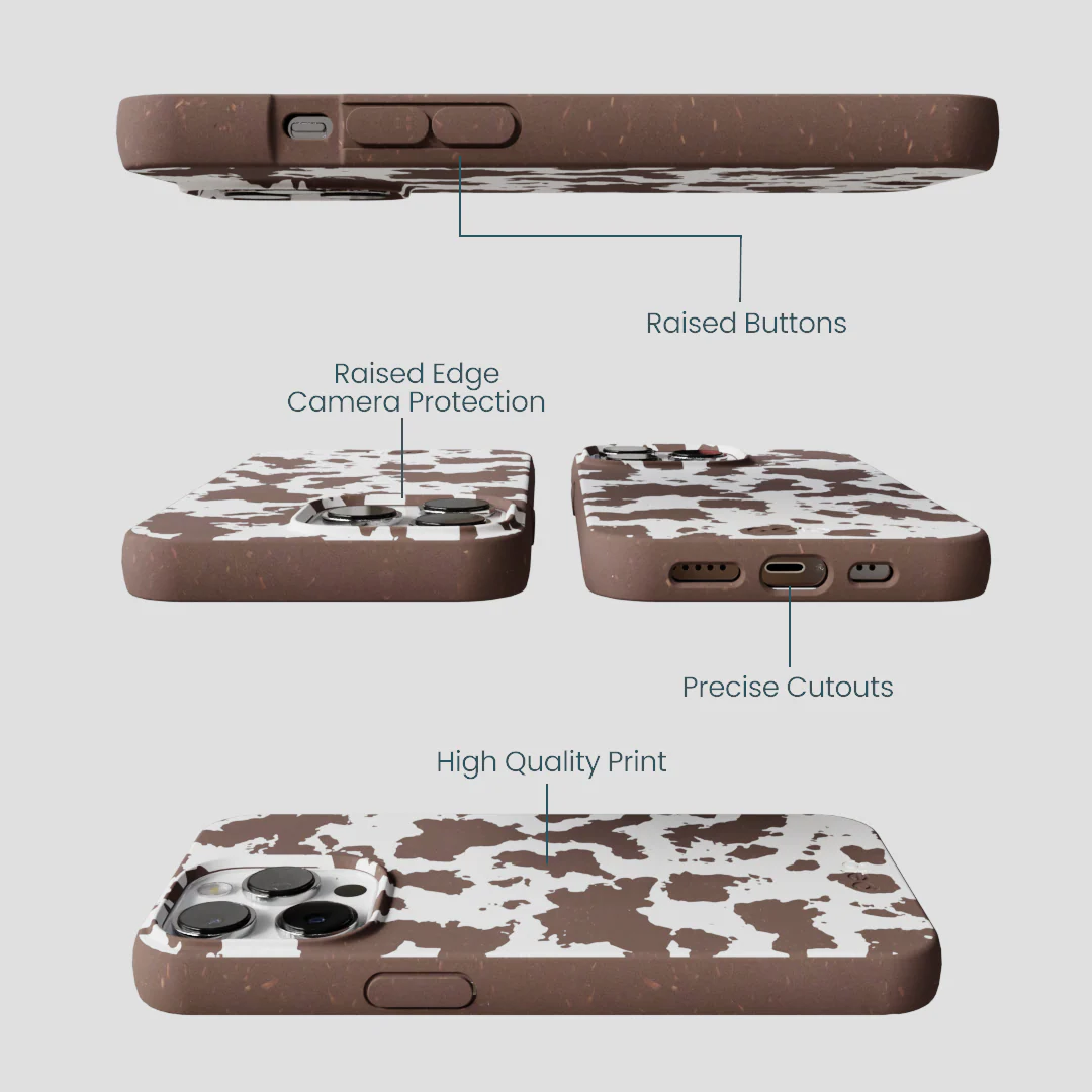 Chocolate Brown Cow Couture iPhone 13 Pro Max Case - Image 3