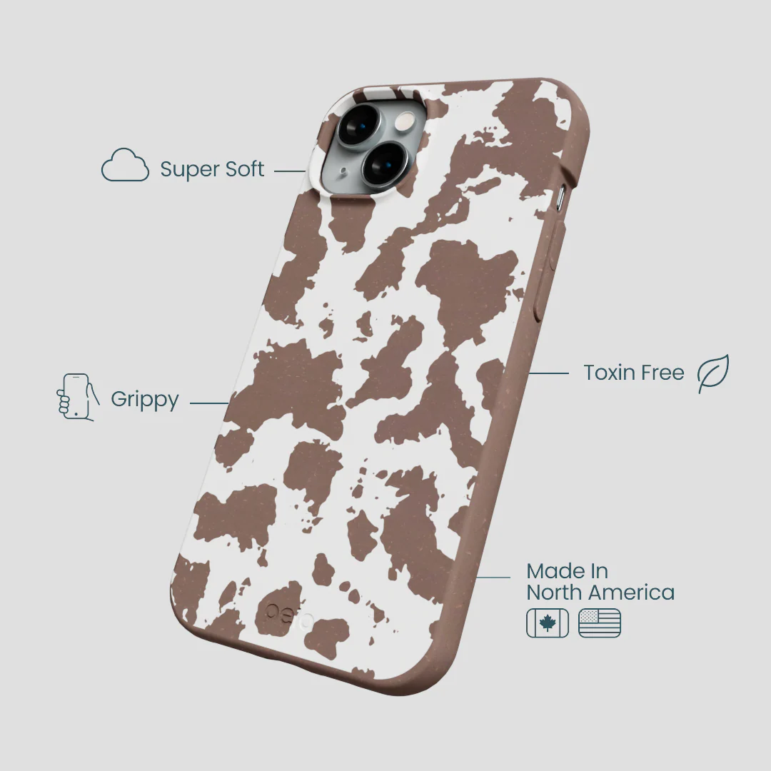 Chocolate Brown Cow Couture iPhone 14 Plus Case - Image 4