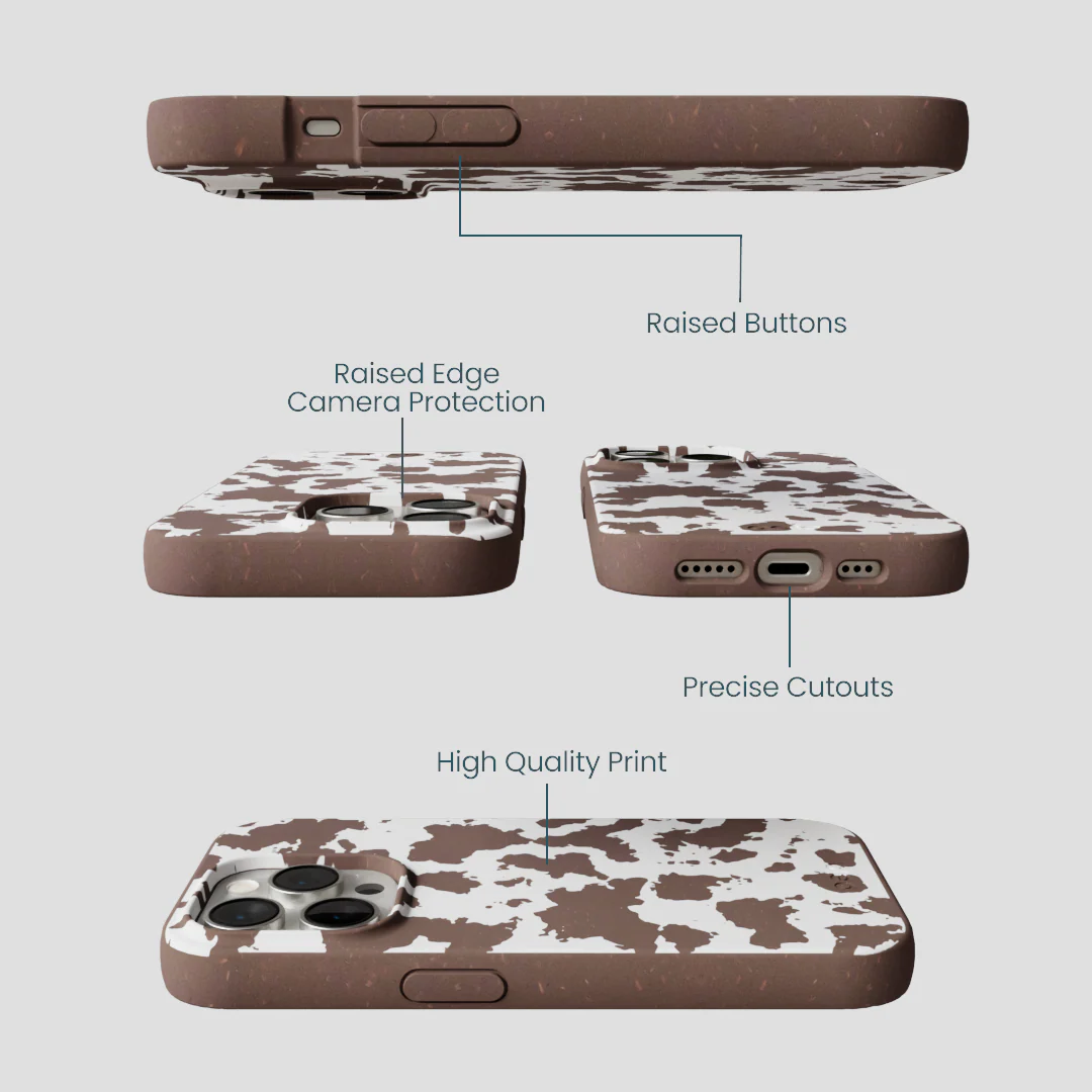 Chocolate Brown Cow Couture iPhone 14 Pro Case - Image 3