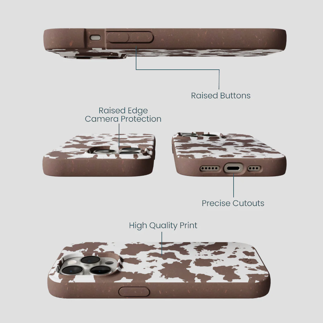Chocolate Brown Cow Couture iPhone 15 Pro Case - Image 3
