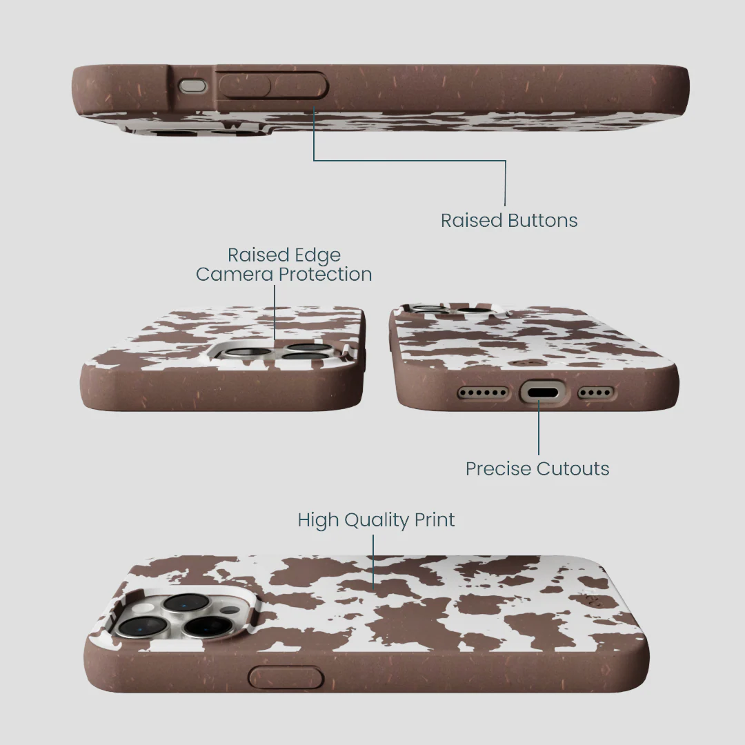 Chocolate Brown Cow Couture iPhone 15 Pro Max Case - Image 3