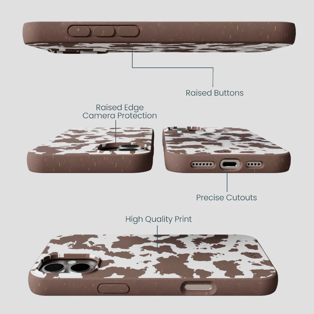 Chocolate Brown Cow Couture iPhone 16 Plus Case - Image 3