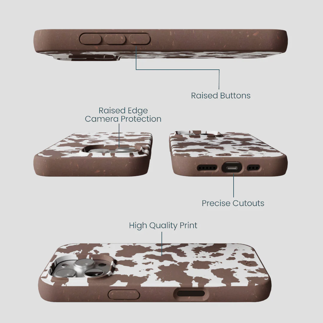 Chocolate Brown Cow Couture iPhone 16 Pro Case - Image 3