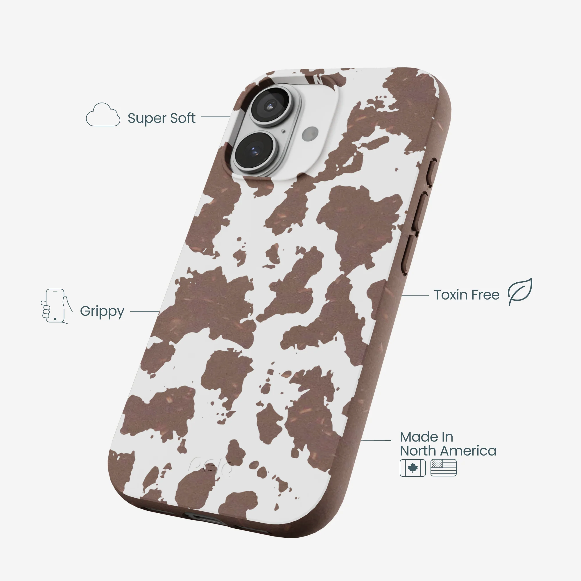 Chocolate Brown Cow Couture iPhone 17 Case - Image 4