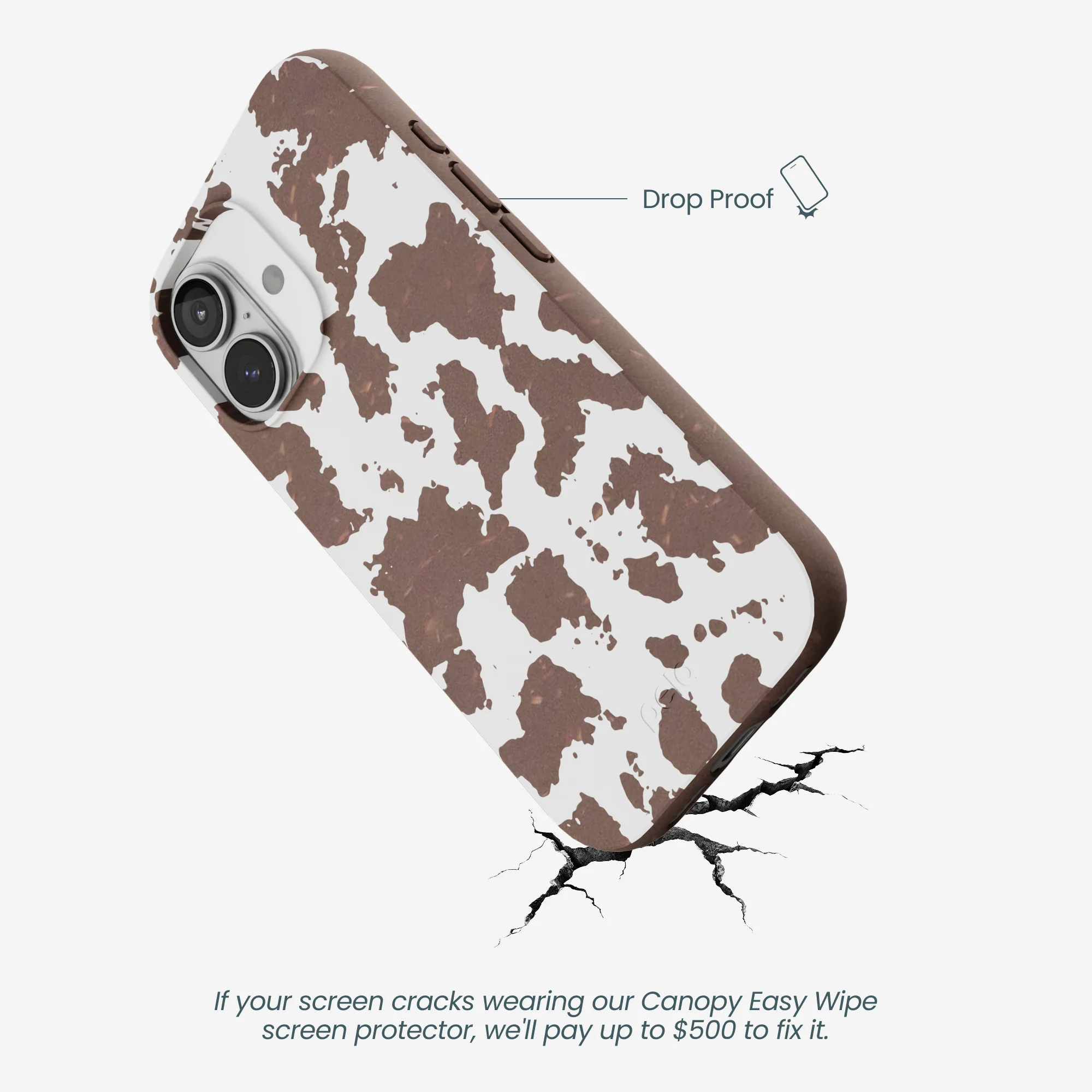 Chocolate Brown Cow Couture iPhone 17 Case - Image 5