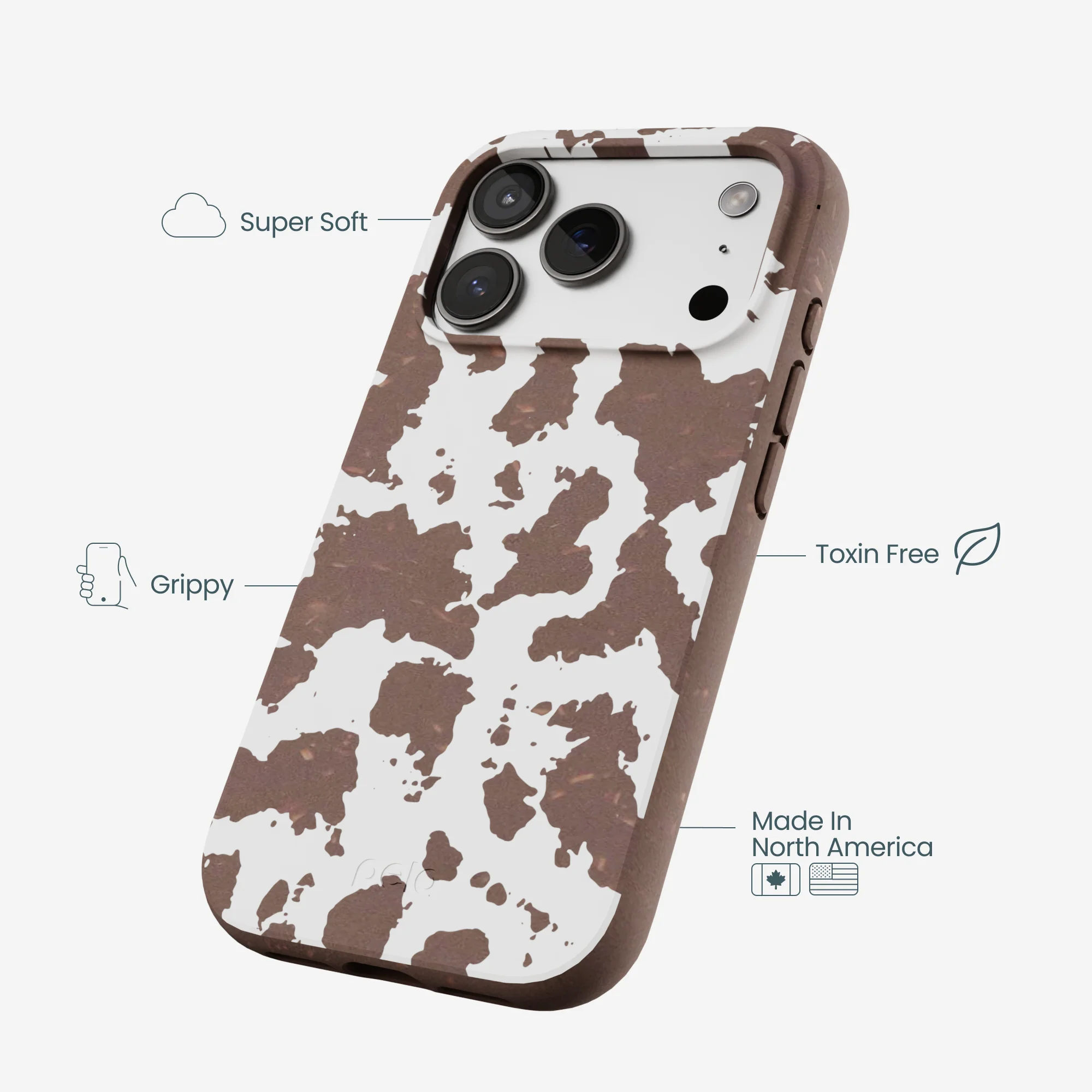 Chocolate Brown Cow Couture iPhone 17 Pro Case - Image 4
