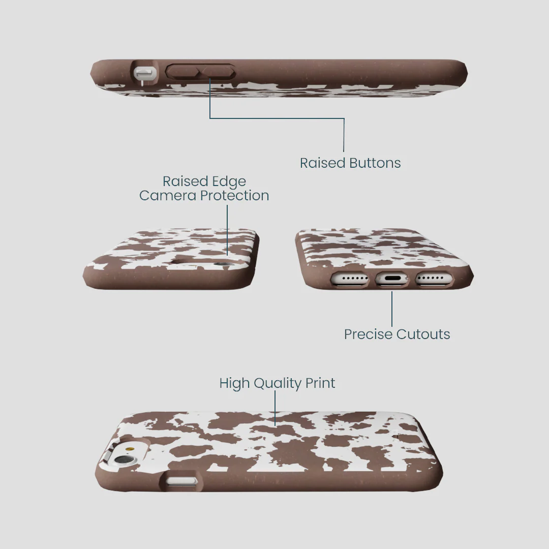 Chocolate Brown Cow Couture iPhone 6/6s/7/8/SE Case - Image 3
