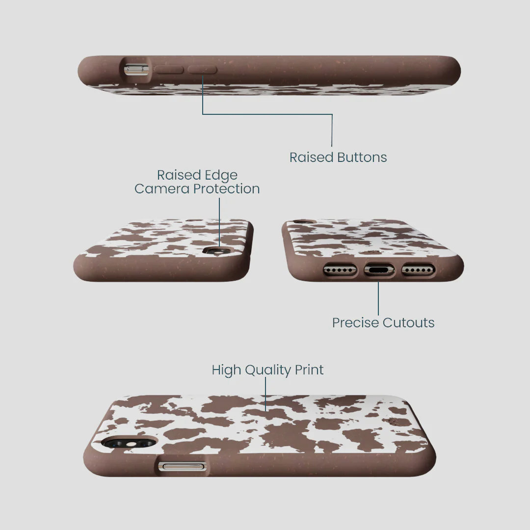 Chocolate Brown Cow Couture iPhone XR Case - Image 3