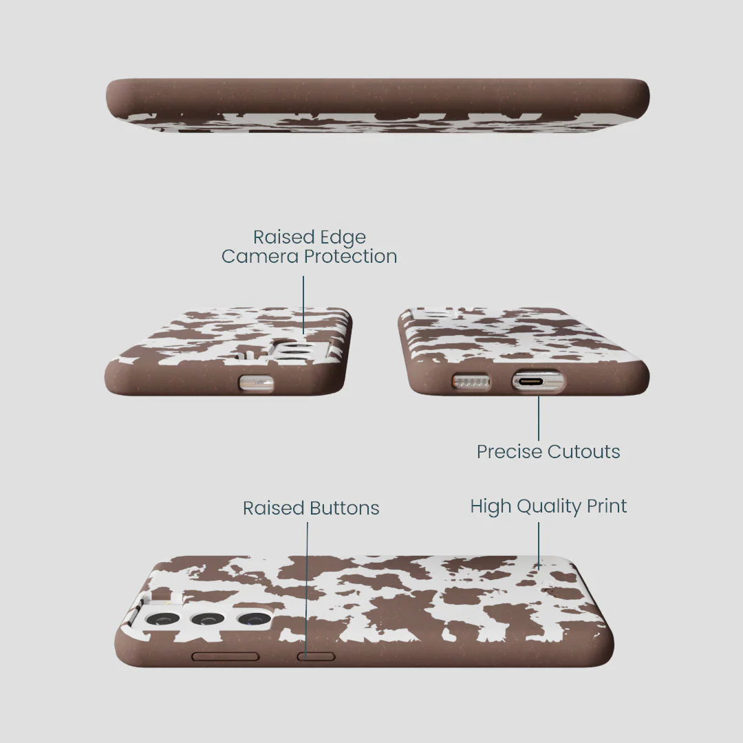 Chocolate Brown Cow Couture Samsung Galaxy S21 Case - Image 3