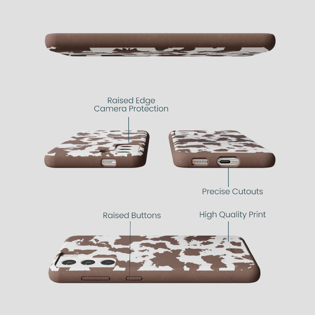 Chocolate Brown Cow Couture Samsung Galaxy S22 Case - Image 3