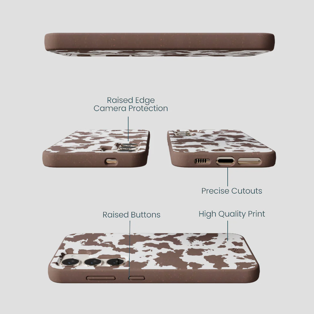 Chocolate Brown Cow Couture Samsung Galaxy S23 Case - Image 3