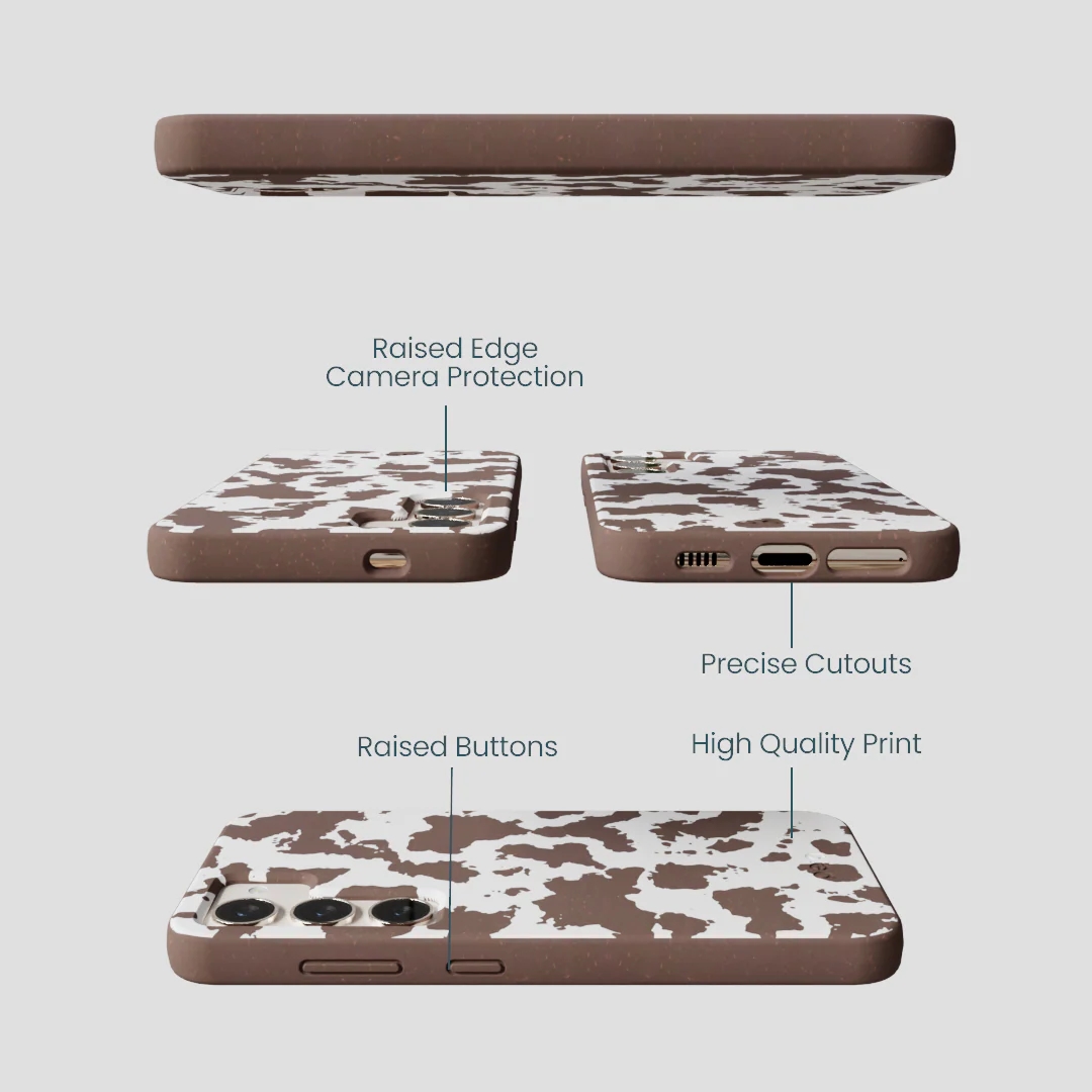 Chocolate Brown Cow Couture Samsung Galaxy S24 Case - Image 3