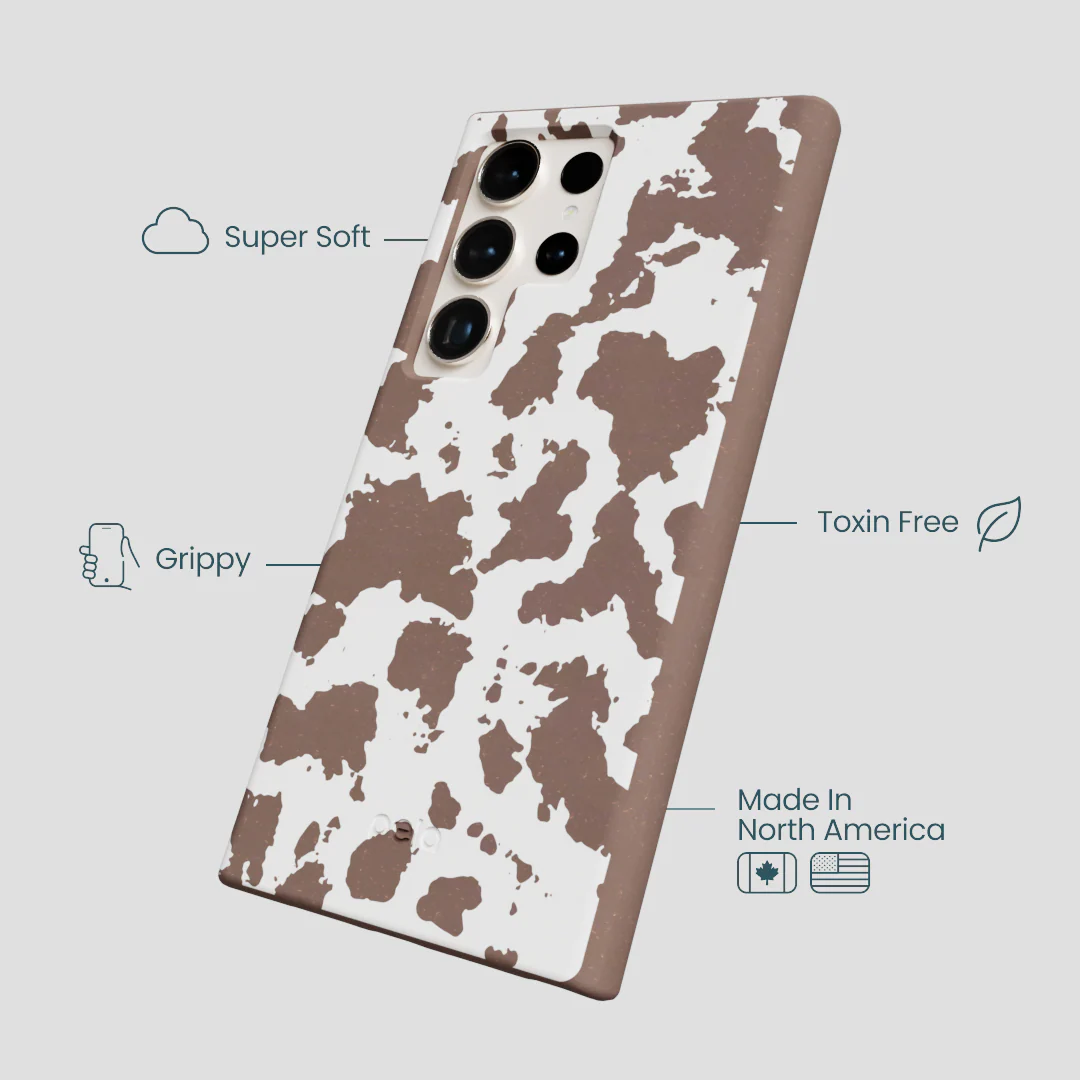 Chocolate Brown Cow Couture Samsung Galaxy S24 Ultra Case - Image 4